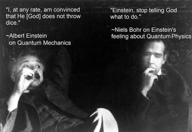 Albert Einstein and Niels Bohr quote