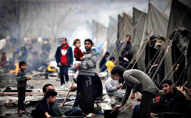 Syrian refugees in camps